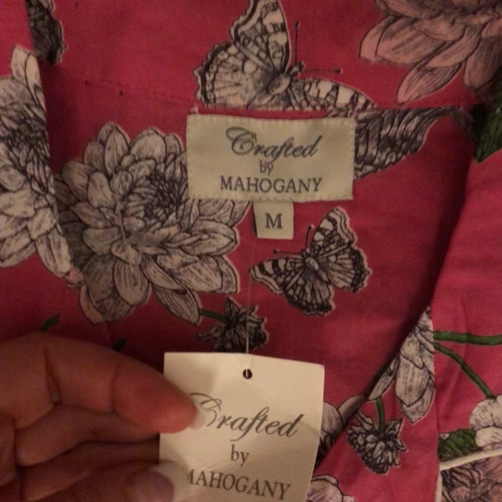 New Mahogany Cotton Floral Short Pajama Set - Pink M - Picture 4 of 4